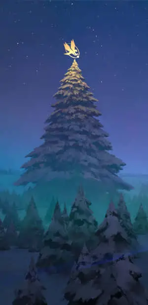 a christmas tree with a sleigh on it