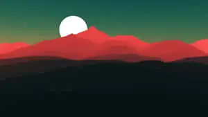 قمر الجبل الأحمر البسيط بدقة 4K