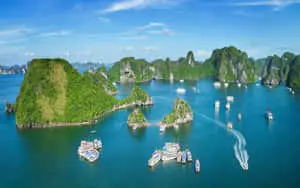Stunning Aerial View of Halong Bay