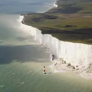 Aerial View Of White Cliffs Of Dover