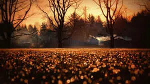 Autumn Morning Natural Background