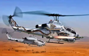 Majestic Bell AH-1 Supercobra Helicopter Soaring the Sky