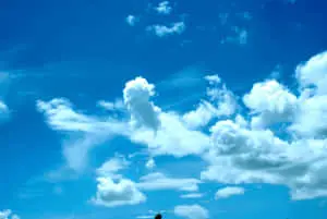 Wispy White Cirrus Clouds Background