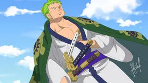 Cloudy One Piece Zoro 4K