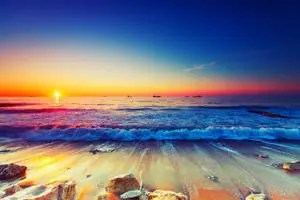 Colorful Aesthetic Ocean Sunset