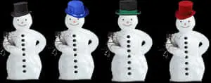 Colorful Snowmen Hats