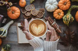 Cozy Autumn Hands Coffee 