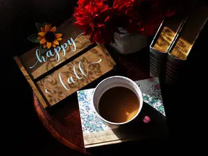 Cozy Autumn Happy Fall Sign