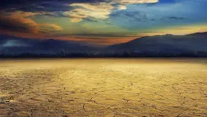Desert At Sunset Painting 