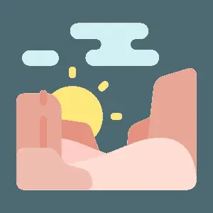 Desert Sunset Cactus Illustration