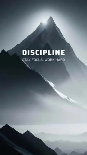 Discipline Mountain Motivational Wallpaper