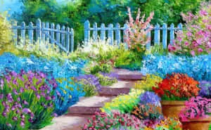 Beautiful Blossom in Colorful Flower Garden