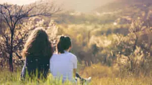 Friendship Two Girls In Forest Picture