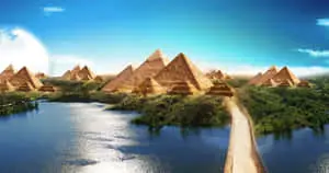 منظر مهيب لأهرامات الجيزة