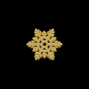 Golden Snowflake Black Background