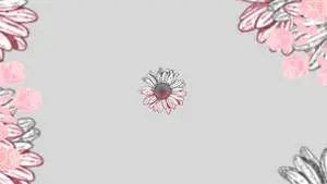 Gray and Pink Floral Desktop