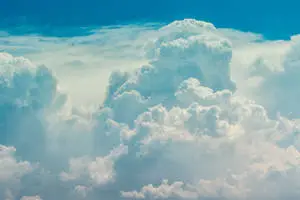 Marvelous view of the Heavenly White Fluffy Clouds