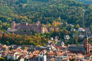 Heidelberg Castle On A Warm Autumn