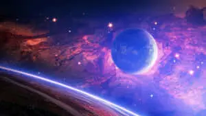 High Resolution Galaxy Planets Background