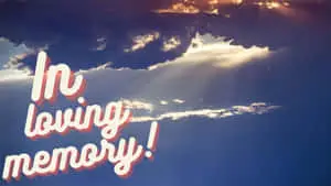 Retro Font In Loving Memory Background