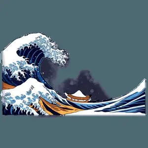 Japanese Wave Aesthetic PNG 21
