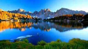 The Serene Beauty of a Lake at Sunrise 