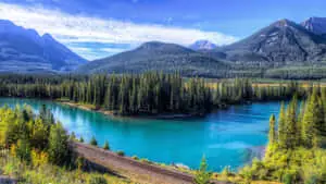 Take a Break and Enjoy the View of a Blue Lake