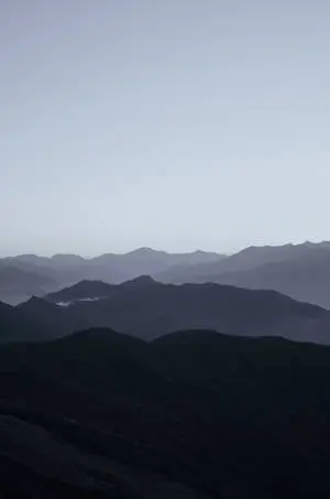 Misty Mountain Layers Silhouette
