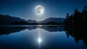 Moonlit Lake Night
