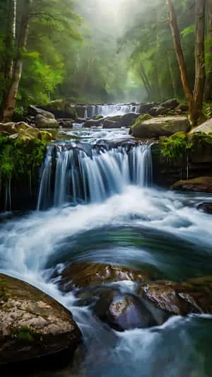 Nature’s Symphony – The Flow of Serenity. smartphone wallpaper