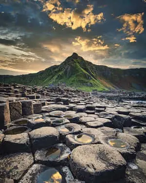 Northern Ireland Giant's Causeway Dark Thick Clouds