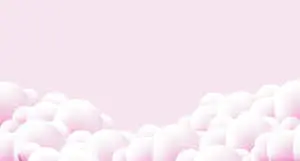 Fluffy Pink Clouds Background Digital Art
