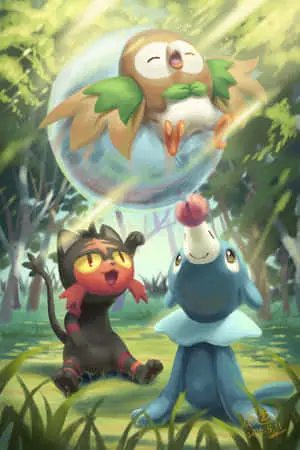 Popplio Creating A Water Balloon