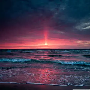 Pretty Dark Beach Sunset Picture