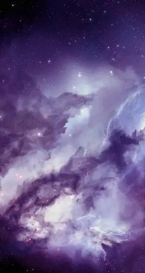 Purple Galaxy White Clouds iPhone