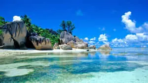 Clear Sky And Clean Sea Background