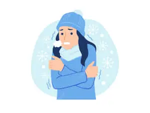 امرأة ترتجف باللون الأزرق [خلفية]