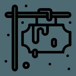 Signboard Hanging Chain Icon