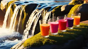 Smoothies by waterfall