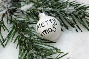 Snow Christmas Ball Ornament Background