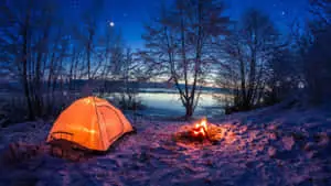 Enjoying a peaceful and quiet winter in Snow