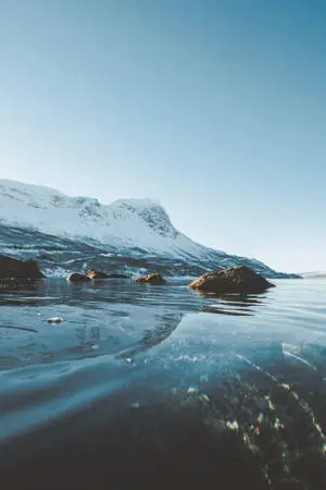 Snowy Mountain iPhone Landscape View