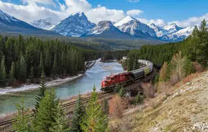 Train In The Mountains River View