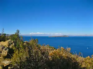 View Of Lake Titicaca From Isla Del Sol