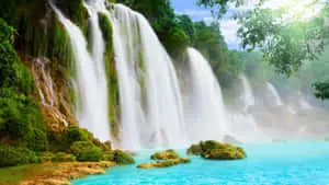 Erawan Falls Thailand Waterfall Desktop