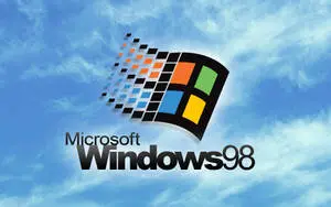 شعار مايكروسوفت ويندوز 98 في السماء