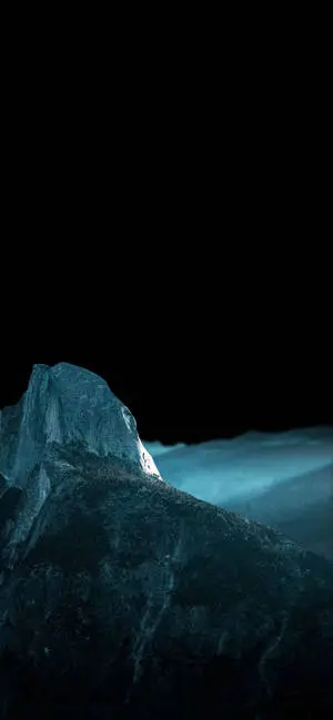 Majestic Winter Mountain Scenery on OLED iPhone