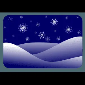 Winter Snowflakes Night Sky