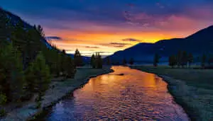 Breathtaking view of Yellowstone National Park